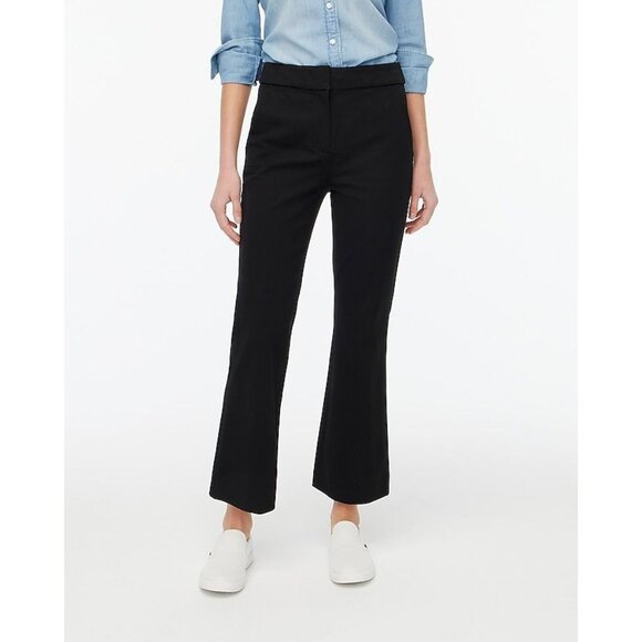 NWT!  J.Crew Kelsey flare pant black cotton blend Size 8 - Picture 1 of 9